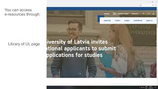 How to access Library of UL e-resources?