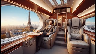 First-Class High-Speed Rail Munich - Paris 320 km/h | Scenic Dining / Eiffel Tower Adventure #travel