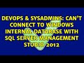 Can't connect to Windows Internal Database with SQL Server Management Studio 2012
