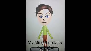 My Mii got updated for 2024! #mii #miichannel  #shorts