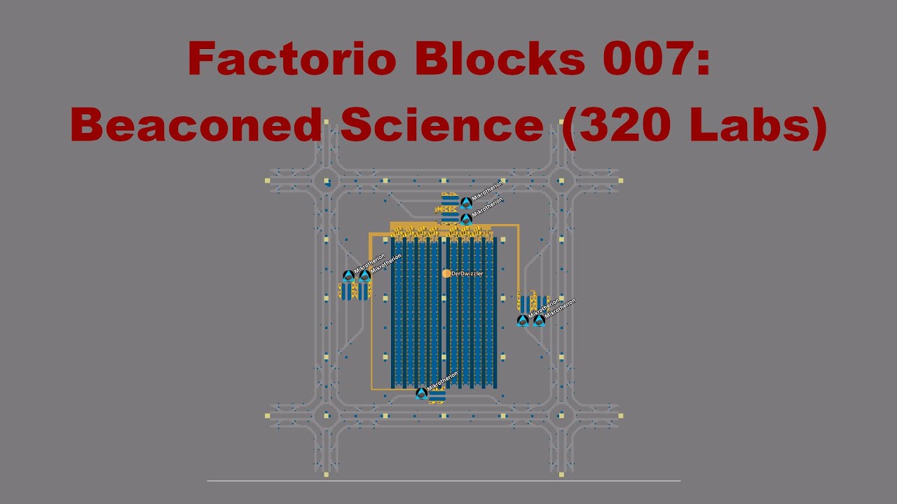 Factorio Blocks 007 Beaconed Science Youtube