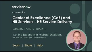 1/17 Ask the Expert: Center of Excellence (CoE) and HR Services - HR Service Delivery