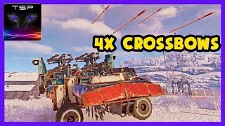 Crossout #656 ► 4x Toadfish Crossbows on Beholder cabin - Hover Tank Build \u0026 Gameplay