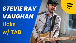 10 Stevie Ray Vaughan licks with TAB (Stevie Ray Vaughan Guitar Lesson)