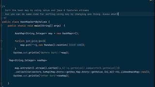 How to Sort HashMap by Value using java8