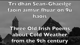 Three Medieval Irish Poems about Cold Weather, read in Old Irish and in English translation