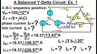 Electrical Engineering: Ch 13: 3 Phase Circuit (22 of 53) Balanced Y-Delta Circuit: Ex 1