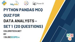 Python Pandas MCQ Quiz For Data Analysts – Set 1 Part 1 - 10 Questions with Examples and Explanation
