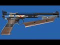 how crosman 1377 air pistol works built in filling pump mechanical animation of gun