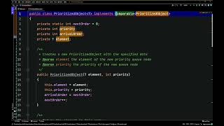 Java Generic Priority Queue Implementation Using Array Heap and Array Binary Tree