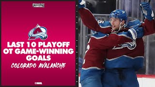 Avalanche's Last 10 Playoff OT Winners