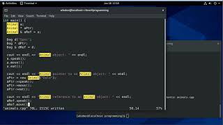 animals.cpp - part 1 - Inheritance, pointers & references in C++