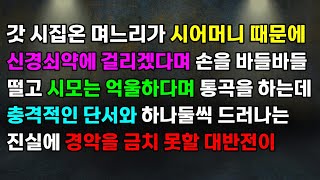 [반전 사연] 갓 시집온 며느리가 시어머니 때문에 신경쇠약에 걸리겠다며 손을 바들바들 떨고 시모는 억울하다며 통곡을 하는데 충격적인 단서와 하나둘씩 드러나는 진실에 경악을