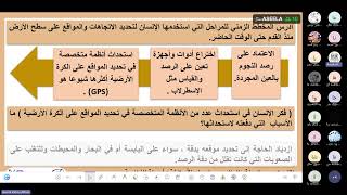 الحصة التحضيرية الأولى لدرس نظام تحديد المواقع العالمي