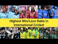 Highest Win/Loss Ratio In International Cricket 🏏 Top 12 Team 🔥 #shorts #teamindia