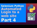 Selenium Python - Automate a login to a web site - Part 4
