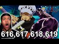 ONE PIECE FIGHT SCENES ARE THE BEST!! LAW & SMOKER VS VERGO!!| One Piece Episode 616-619 Reaction