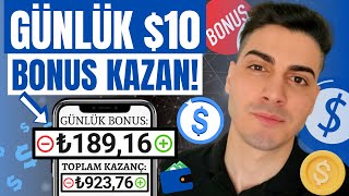 SADECE GİRİŞ YAP GÜNDE $10 BONUS KAZAN! 💰 - İnternetten Para Kazanma Yolları 2022 ( Dolar Kazanma )