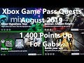 Xbox Game Pass Quests for August 2019 - 1,400 Microsoft Rewards Points up for Grabs!