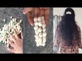 DIY Jasmin flowers (Malle moggalu) hair clip / hair accessories/ hair styles / hair style hacks