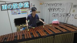 マリンバソロ『雨の散歩道』〜1いいねで音符が1つ増える楽譜〜【概要欄から楽譜ダウンロードできます】