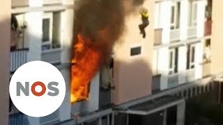 UTRECHT: Explosie in flat, agent valt naar beneden