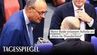 „Alice im Wunderland“: Friedrich Merz attackiert Olaf Scholz – Bundeskanzler reagiert | Bundestag