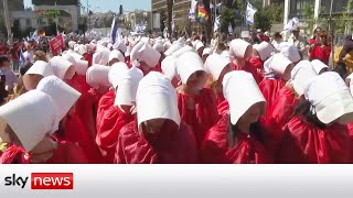 Israel: Protests see 'Handmaids' join the marches against government