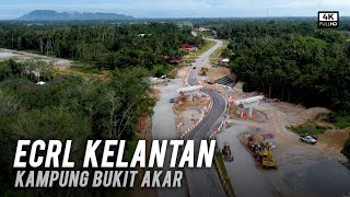 ECRL Kelantan: Kampung Bukit Akar, Melor, Kelantan (Jalan Matrikulasi Kelantan) | ECRL Terkini (4k)