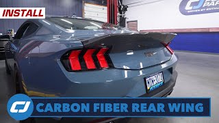 Check out This IMPRESSIVE Carbon Fiber Rear Wing for Your 2024 Mustang!