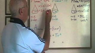The Total Area of a Cone Formula: Why We DON'T Have To Memorize It!