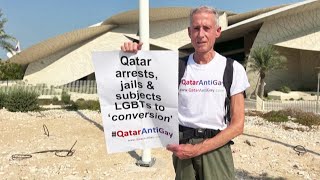 Qatar police stop protest by British LGBTQ+ activist