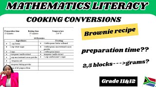Cooking conversions| Maths Literacy| Measurements| Imperial to Metric