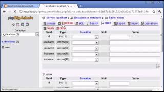 Beginner PHP Tutorial 135 Creating Tables flv