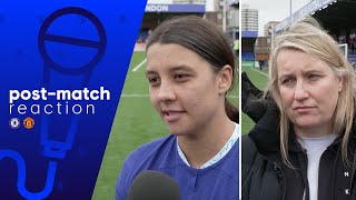 'SO MANY PEOPLE STEPPED UP TODAY' | Emma Hayes & Sam Kerr | Chelsea v Manchester United WSL