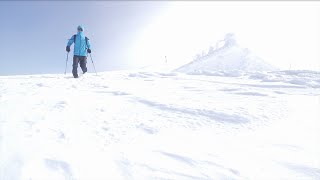 鳥取大山、真冬の雪山トレイル