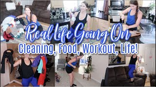 Around The House Happenings! Clean With Me, Snacks, Workout, & Hangout! Let's Be Friends!