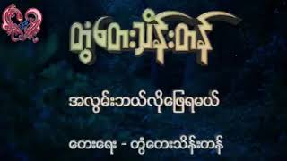 တွံတေးသိန်းတန် - အလွမ်းဘယ်လိုဖြေရမယ် #myanmarsong