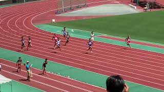 近畿高校ユース陸上2022　1年 男子200M予選2組.  村松　悦基(1) ﾑﾗﾏﾂ ﾖｼｷ 洛南 京　都 21.78