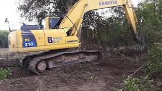 รีวิว เอ็มซิโร่ ตีป่า กำลังสนุก ฝนตกหนัก komatsu pc200-8mo excavator EP.4693