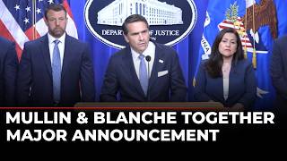 US News LIVE: Sen. Mullin and Deputy AG Blanche Hold Joint Presser on DOJ Priorities and Enforcement