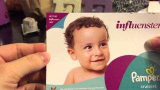 Unboxing my new influenster pampers voxbox