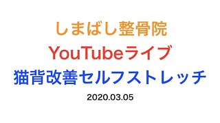 【Youtubeライブ】猫背改善セルフストレッチ