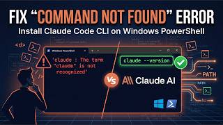 How To Install Claude Code CLI on Windows | Claude Command Not Found Fix | PowerShell PATH Error