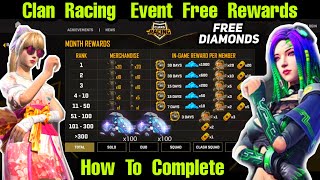 Free Fire Clans Racing Event || How To Complete Clan Racing Event || Clan Racing Event Free Diamonds