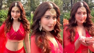 Actress Rashi Khanna Looking Gorgeous In Red Dress | Rashi Khanna Diwali Special Video | News Buzz