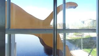 Short video: AMAZING! 1995 KONE M vandal-resistant Tr. Scenic Elevator @ Puumalansalmi Bridge, Fi