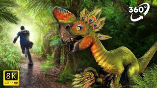 VR 360 | Oviraptor dinosaur chase in Jurassic jungle ( Virtual Reality video ) | #3