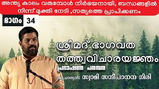 ശ്രീമദ് ഭാഗവതം | ഭാഗം 34 | അന്ത്യ കാലം വരുമ്പോൾ  ബന്ധങ്ങളിൽ നിന്ന് മുക്തി നേടി ,സത്യത്തെ പ്രാപിക്കണം