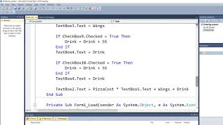 Ordering System in Visual Basic